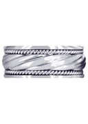 Hand Woven Unique Mens Wedding Band | Satin Finish (Matteo)
