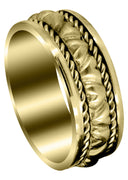 Yellow Gold Mens Wedding Band | Satin Finish (Ronald)