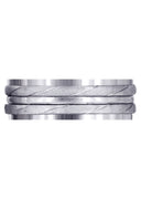 Hand Woven Mens Wedding Band | Cross Satin Finish