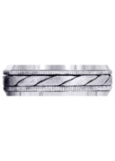 Hand Woven Mens Wedding Band | Cross Satin Finish (Tucker)