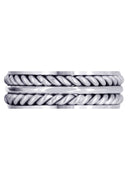 Hand Woven Mens Engagement Ring | Cross Satin Finish (Erick)