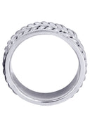 Hand Woven Mens Engagement Ring | Cross Satin Finish (Erick)