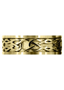 Yellow Gold Celtic Mens Wedding Band | High Polish Finish (Jase)