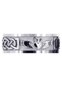 Celtic Mens Wedding Band | Satin / High Polish Finish (Oscar)