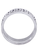 Celtic Mens Wedding Band | Satin / High Polish Finish (Oscar)