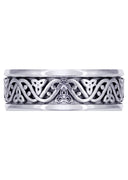 Celtic Mens Wedding Band | Sand Blast / High Polish Finish (Alejandro)