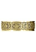 Yellow Gold Celtic Mens Wedding Band | Sand Blast / High Polish Finish (Kaden)
