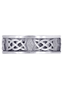 Celtic Mens Wedding Band | Sand Blast / High Polish Finish (Jesse)