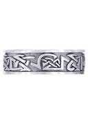 Celtic Mens Wedding Band | Sand Blast / High Polish Finish (Graham)