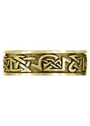 Yellow Gold Celtic Mens Wedding Band | Sand Blast / High Polish Finish (Graham)
