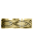 Yellow Gold Celtic Mens Wedding Band | High Polish Finish (Kyle)