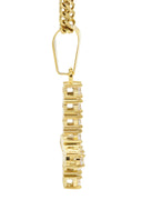 Mens Gold Plated Cuban Link Chain & Cross Pendant | Appx. 10.7 Grams