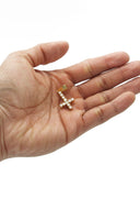 Mens Gold Plated Cross Pendant | 2.7 Grams
