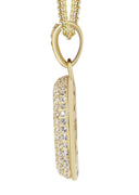 10K Yellow Gold Bubble Letter "H" CZ Necklace | Appx. 14.5 Grams