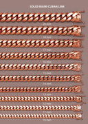 Heavy Solid Rose Gold Miami Cuban Link Chain Customizable (10MM-20MM)