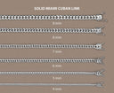 Mens White Gold Chain - Solid Miami Cuban Link 10K/14K Gold