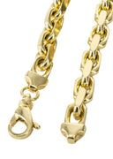 14K Gold Chain - Mens Solid Hermes Link Chain