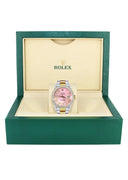 Gold & Steel Rolex Datejust Watch 16233 for Men | 36Mm | Pink Roman Dial | Oyster Band