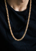 Gold Plated Mens Byzantine Chain