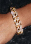 Diamond Puff Gucci Miami Cuban Link Bracelet ( 18 MM )