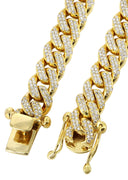 Iced Out Women Diamond Miami Cuban Link 10K Gold ( 5MM-8.5MM )