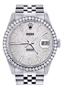 Diamond Mens Rolex Datejust Watch 16200  | 36MM | Full Diamond Dial | Jubilee Band