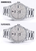 Diamond Mens Rolex Datejust Watch 16200  | 36MM | Full Diamond Dial | Oyster Band