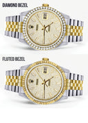 Diamond Gold Rolex Watch For Men 16233 | 36MM | Full Diamond Dial | Jubilee Band