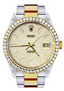 Diamond Gold Rolex Watch For Men 16233 | 36 MM | Full Diamond Dial | Oyster Band