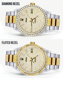 Diamond Gold Rolex Watch For Men 16233 | 36 MM | Full Diamond Dial | Oyster Band