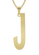 Ladies Single Letter Name Plate Necklace | Appx. 7.4 Grams