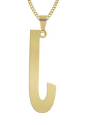 Ladies Single Letter Name Plate Necklace | Appx. 7.4 Grams