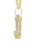 Diamond 10K Yellow Gold Letter "J" Necklace | Appx. 12.6 Grams
