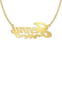 Ladies Plain Heart Name Plate Necklace | Appx. 7.5 Grams