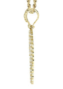 10K Yellow Gold Rope Chain & Jesus Head Pendant | Appx. 18.3 Grams