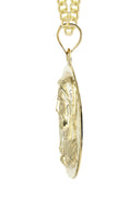 10K Yellow Gold Cuban Chain & Jesus Head Pendant | Appx. 14.3 Grams