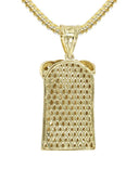 10K Yellow Gold Franco Chain & Jesus Head Pendant | Appx. 20 Grams