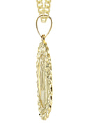 10K Yellow Gold Cuban Chain & Jesus Head Pendant | Appx. 16.3 Grams