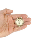 10K Yellow Gold Cuban Chain & Jesus Head Pendant | Appx. 16.3 Grams