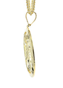 10K Yellow Gold Franco Chain & Jesus Head Pendant | Appx. 17.1 Grams