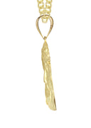 10K Yellow Gold Cuban Chain & Jesus Head Pendant | Appx. 17.1 Grams