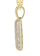 10K Yellow Gold Bubble Letter "K" CZ Necklace | Appx. 14.7 Grams