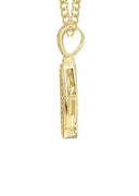 14K Yellow Gold Letter "K" Baguette Diamond Necklace | 2.17 Carats