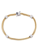 14K Diamond Franco Bracelet | 2.50 Carats | 6 mm Width