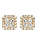 Mens Stud Diamond Earrings | 0.77 Carats 14K Yellow Gold