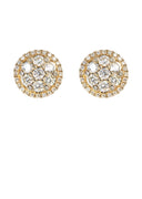 Mens Stud Diamond Earrings | 2.9 Carats 14K Yellow Gold