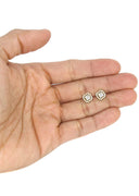 Mens Stud Diamond Earrings | 0.67 Carats 14K Yellow Gold