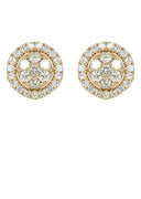 Mens Stud Diamond Earrings | 1.17 Carats 14K Yellow Gold