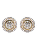 14K Yellow Gold Diamond Baguette Earrings For Men | 0.96 Carats | 3.71 Grams