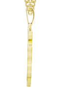 10K Yellow Gold 3D Jesus Head Pendant & Cuban Chain | 0.48 Carats